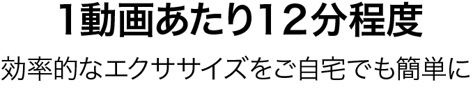 効率的なエクササイズをご自宅でも簡単に