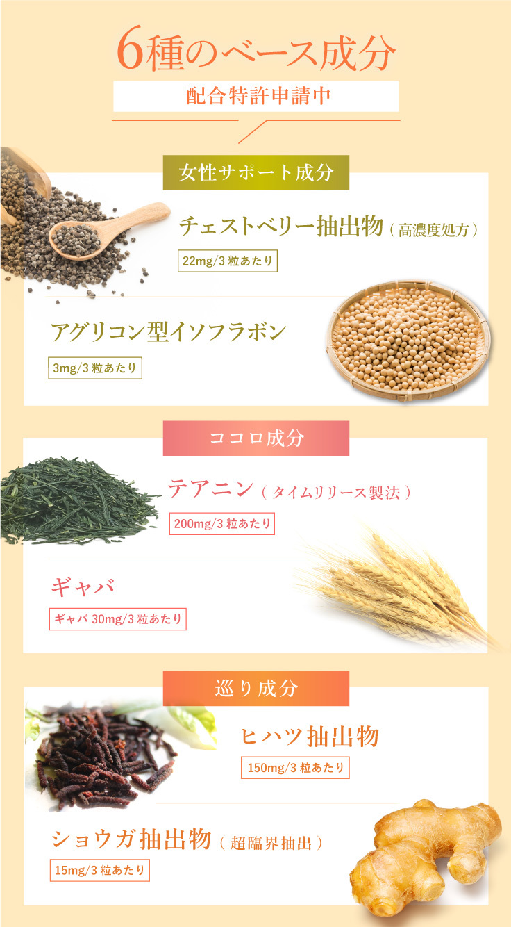 6種のベース成分