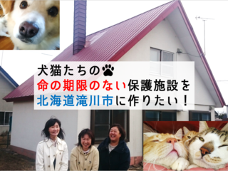 犬猫たちの命の期限のない保護施設を北海道滝川市に作りたい！