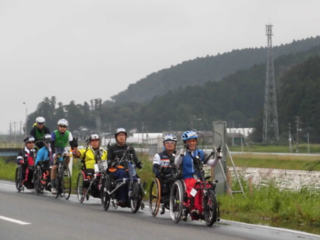 東北横断ハンドバイクツーリング　　松島～にかほ市210km