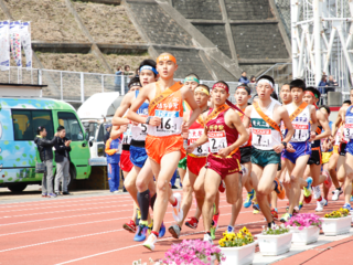 春の伊那路を走るランナーに、手書きののぼり旗でエールを！ のトップ画像