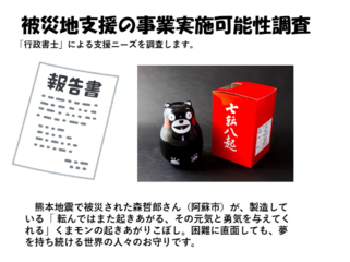 行政書士による被災地支援の事業実施可能性調査を実施したい！ のトップ画像