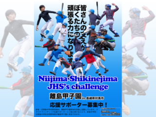 島の少年少女が離島甲子園に出場する為に応援サポーター募集中 のトップ画像