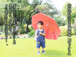 ビニール傘の革命！刺繍・多機能傘 "ポッケ3（さん）"でエコに！ のトップ画像