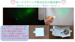 ＬＥＤ発光キーホルダー自作キット～ＰＥＴカードと電池で組み立て簡単 のトップ画像
