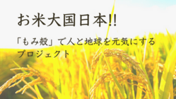 お米大国日本!!「もみ殻」で人と地球を元気にするプロジェクト のトップ画像