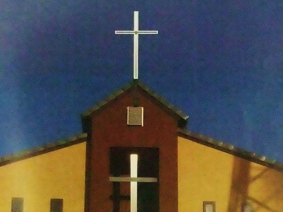 教会の屋根にｌｅｄ付きステンレス十字架で希望の輝きを 奥田昭 ハレルヤおじさん 15 05 31 公開 クラウドファンディング Readyfor レディーフォー