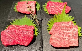 平井牛の炙り焼握り寿司と4種食べ比べ