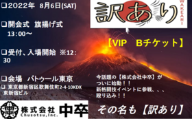 第一回　素人格闘技イベント【訳あり】VIP観戦Bチケット
