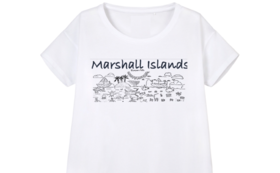マーシャル諸島から贈り物（オリジナルTシャツ 白）